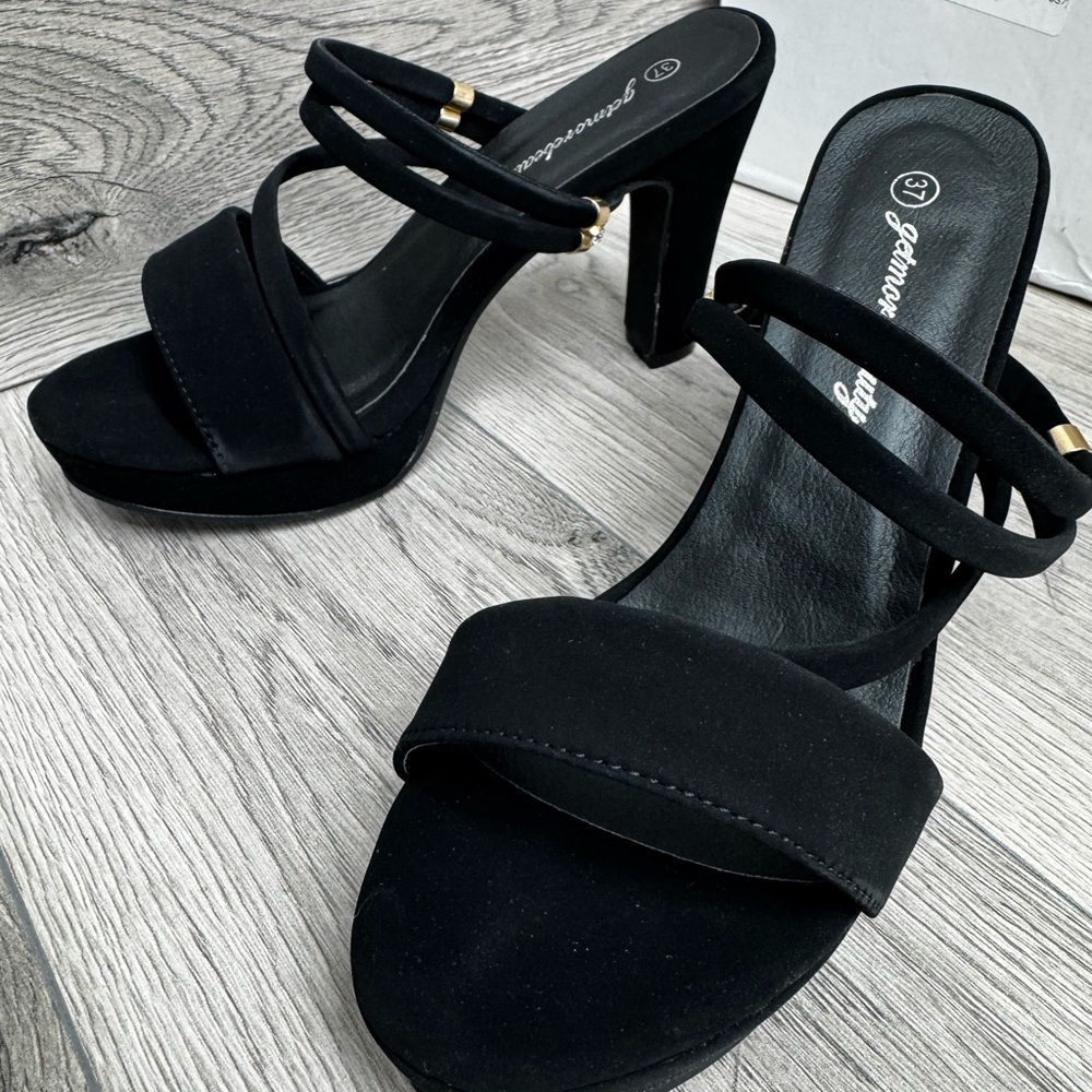 Getmorebeauty women’s chunky high heels sling back sandals open toe 6.5